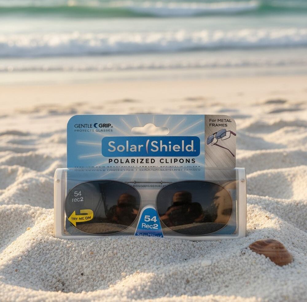 Solar Shield Polarized Clip-on Sunglasses 54 REC5